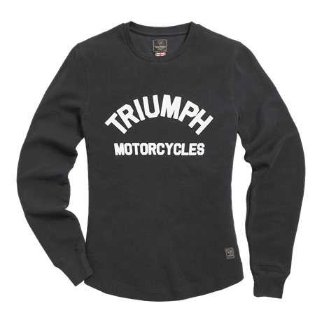 Lucky Brand Triumph Motorcycle Shirt Tiger Waffle Knit Thermal